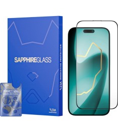 Захисне скло iLera Sapphire Ultra+ для Apple iPhone 17 Pro (Чорний) ILSPDLPL17Pr..