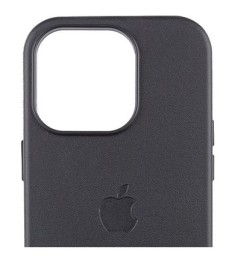 Чохол Leather Case with Magsafe для Apple iPhone 16 Pro (чорний)