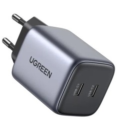СЗУ-адаптер UGREEN CD294 Nexode 45W QC4.0 (2Type-C) (Space Gray) (90573)