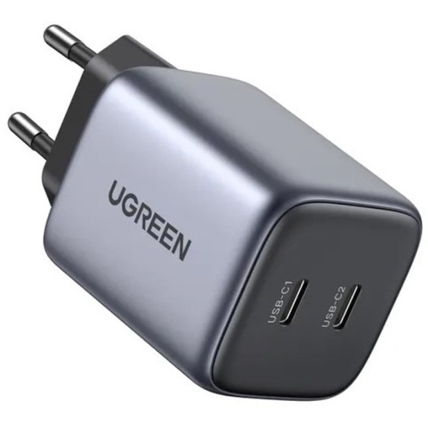 СЗУ-адаптер UGREEN CD294 Nexode 45W QC4.0 (2Type-C) (Space Gray) (90573)