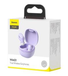 Беспроводные наушники-гарнитура вакуумные Baseus Bowie Encok WM01 (Purple)