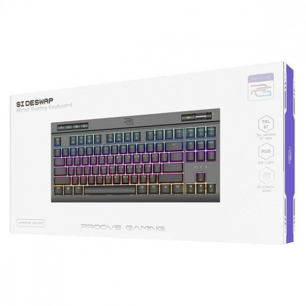 Клавиатура механическая проводная игровая Proove Gaming Sideswap (Black)