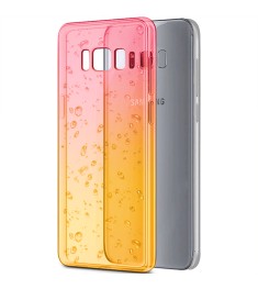 Силіконовий чохол Rain Gradient для Samsung Galaxy S8 (Рожево-жовтий)
