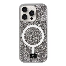 Чохол Bling World Rock Diamond MagSafe iPhone 15 Pro Max (Сірий)