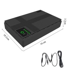 Источник бесперебойного питания для роутера DC1018P 12V / 9V/ 5V 10000 mAh (Чёрн..