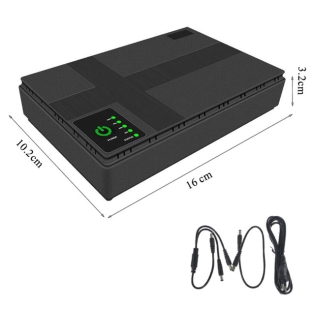 Источник бесперебойного питания для роутера DC1018P 12V / 9V/ 5V 10000 mAh (Чёрный)