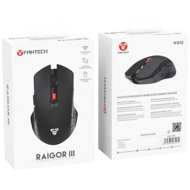 Бездротова ігрова миша Fantech WG12 Raigor III (Чорний)