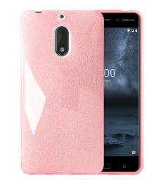 Чохол силіконовий з глітером для Nokia 6 (рожевий)