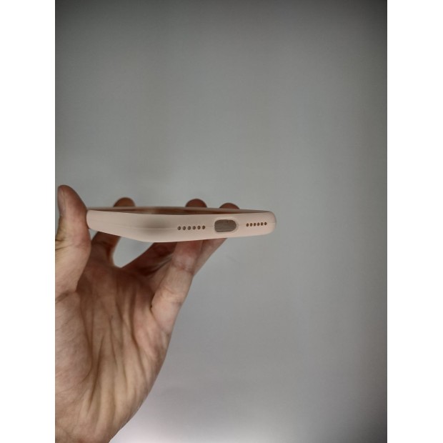 Оригінальний силіконовий чохол RoundCam для Apple iPhone X  /  XS (08) рожевий пісок