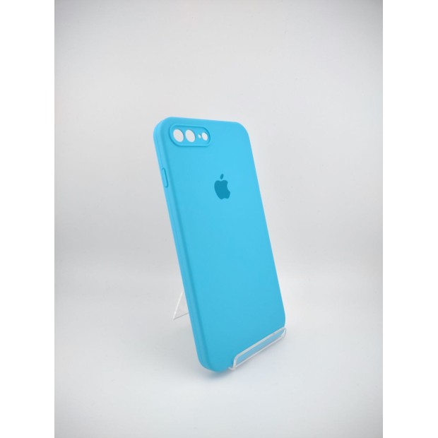 Силіконовий оригінальний чохол Square RoundCam для Apple iPhone 7 Plus  /  8 Plus (20) синій.
