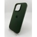 Силіконовий оригінальний чохол круглої форми для Apple iPhone 16 Pro (69) Atrovirens.