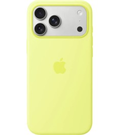 Чехол Silicone Case with MagSafe Apple iPhone 17 Pro Max (Neon Yellow)