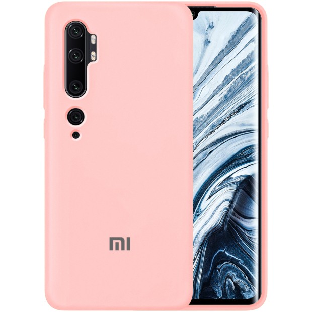 Силіконовий оригінальний чохол 360 з логотипом для Xiaomi Mi CC9 Pro  /  Note 10 (Рожевий)