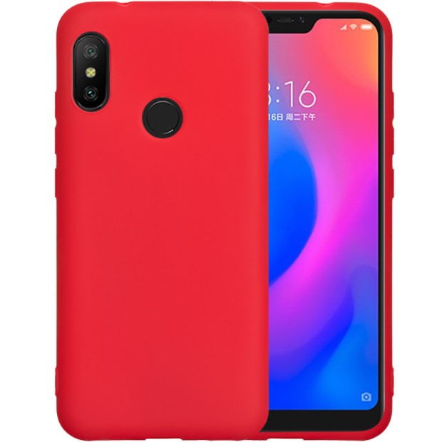Силіконовий чохол iNavi Color для Xiaomi Redmi 6 Pro  /  Mi A2 Lite (Червоний)