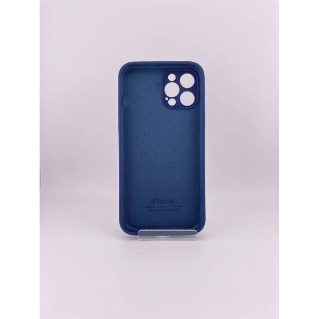 Силіконовий оригінальний круглий чохол для Apple iPhone 12 Pro Max (32) у кольорі Deep Navy.