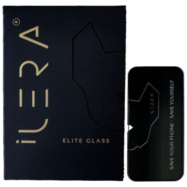 Защитное стекло iLera DeLuxe Original Apple iPhone 14 Pro Max (Black) iLFCDL14PrMx