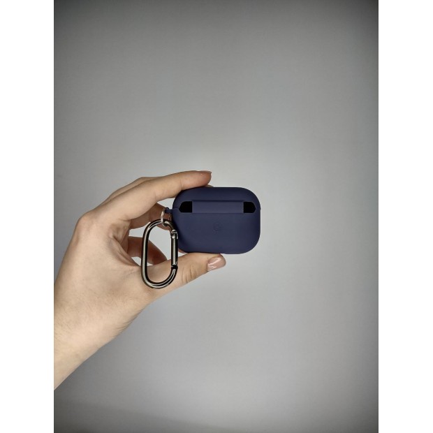 Чохол для навушників Full Silicone Case with Microfiber Apple AirPods Pro 2 (09) Midnight Blue