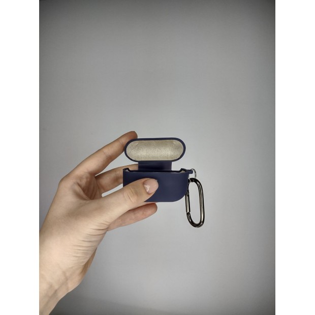 Чохол для навушників Full Silicone Case with Microfiber Apple AirPods Pro 2 (09) Midnight Blue