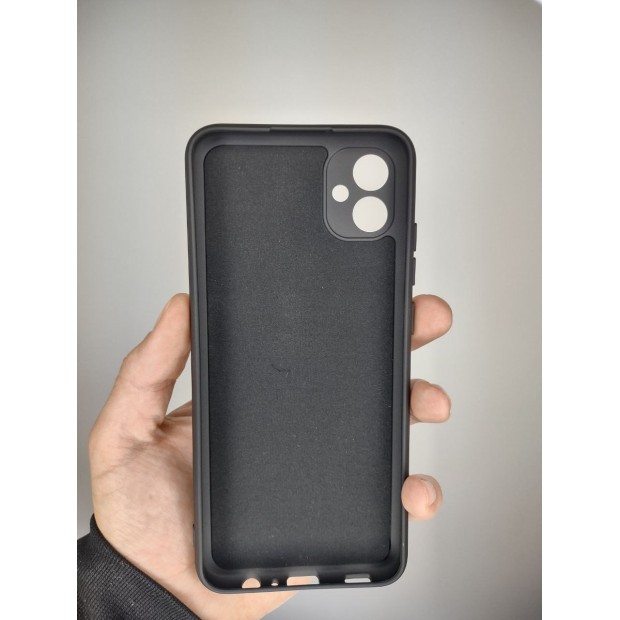 Силіконовий оригінальний чохол для Samsung Galaxy A04E (2022) (ShutCam) (Чорний)