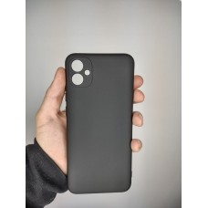 Силикон Original Case Samsung Galaxy A04E (2022) (ShutCam) (Чёрный)
