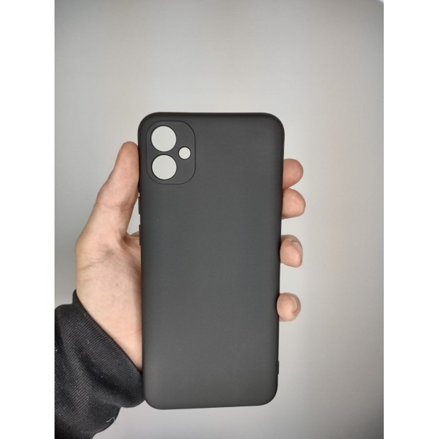 Силіконовий оригінальний чохол для Samsung Galaxy A04E (2022) (ShutCam) (Чорний)