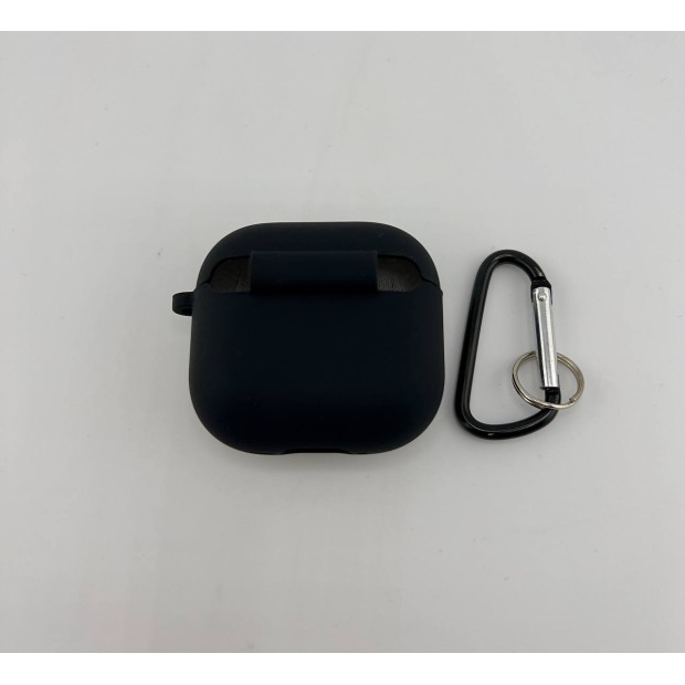 Чохол для навушників Full Silicone Case with Microfiber Apple AirPods 4 (07) Чорний