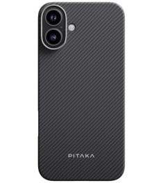 Чохол-накладка Pitaka Ultra-Slim Classic Twill 600D для Apple iPhone 16 (чорний .. Чохол-накладка Pitaka Ultra-Slim Classic Twill 600D для Apple iPhone 16 (чорний ..