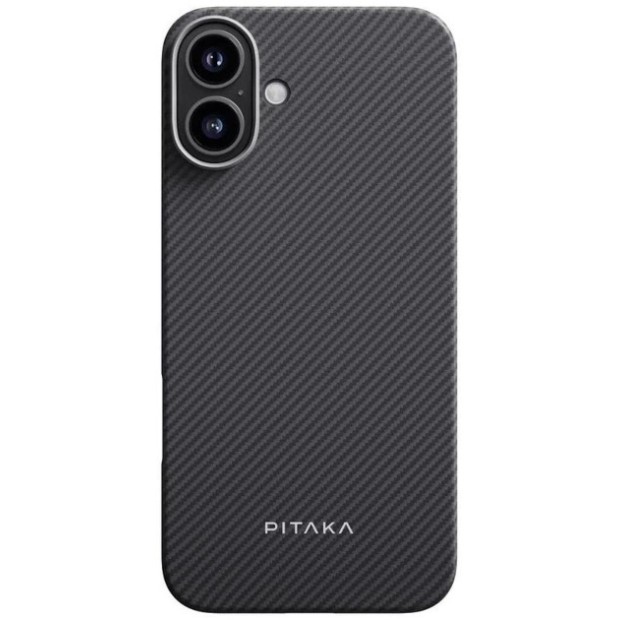 Чохол-накладка Pitaka Ultra-Slim Classic Twill 600D для Apple iPhone 16 (чорний / сірий) Чохол-накладка Pitaka Ultra-Slim Classic Twill 600D для Apple iPhone 16 (чорний / сірий)