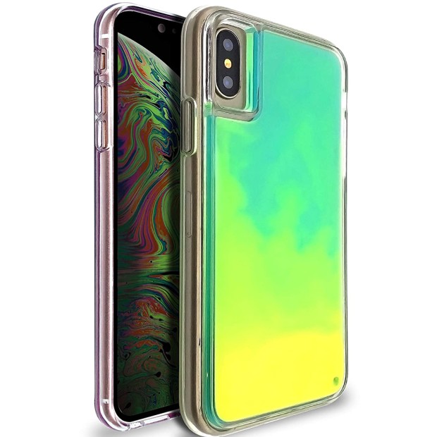 Чехол Aquarium Color Sand Apple iPhone X / XS (Зелёный)