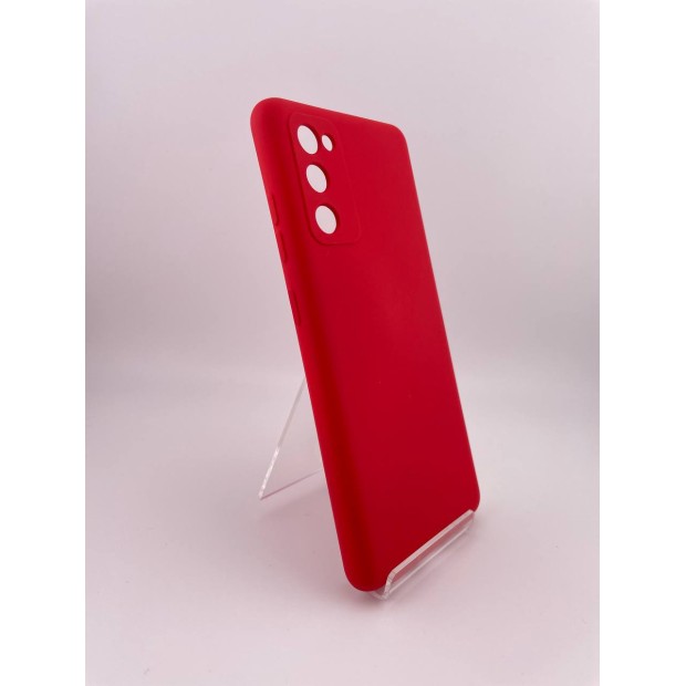Силикон Original Samsung Galaxy S20 FE (ShutCam) (Тёмно-красный)
