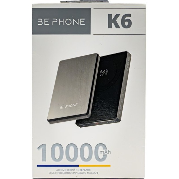 Бездротовий акумулятор BePhone K6 20W 10000mAh (Чорний) BP-K6-BK