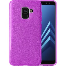 Силикон Glitter Samsung Galaxy A8 (2018) A530 (Фиолетовый)