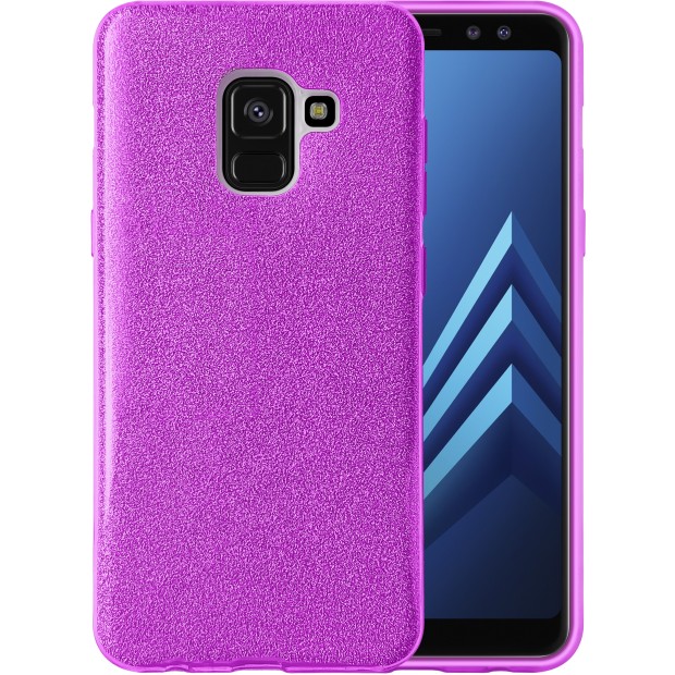 Силікон Glitter для Samsung Galaxy A8 (2018) A530 (Фіолетовий)