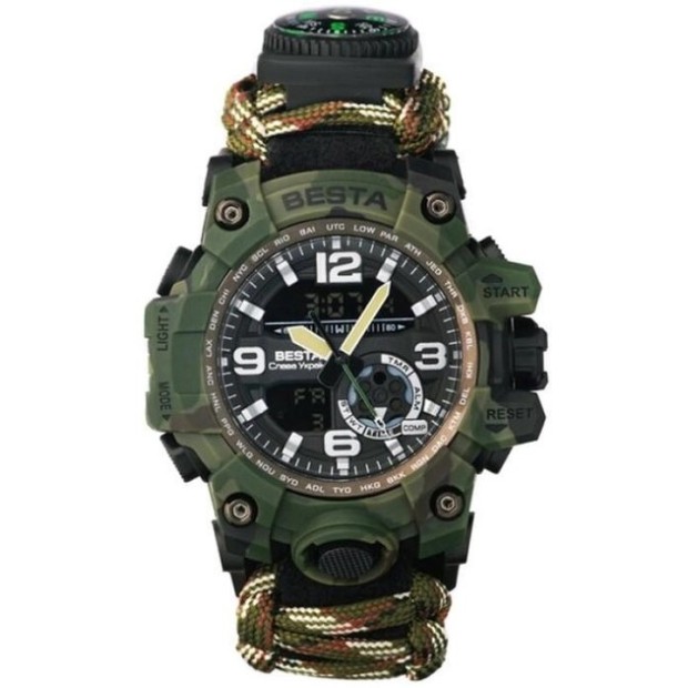 Тактичний чоловічий годинник Besta Military + компас BT
