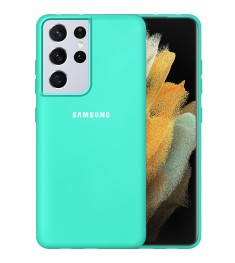 Силіконовий кейс Original 360 для Samsung Galaxy S21 Ultra (Бірюзовий)