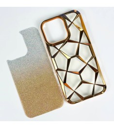 Чохол 3D Prism Metal для Apple iPhone 15 (Золотий)