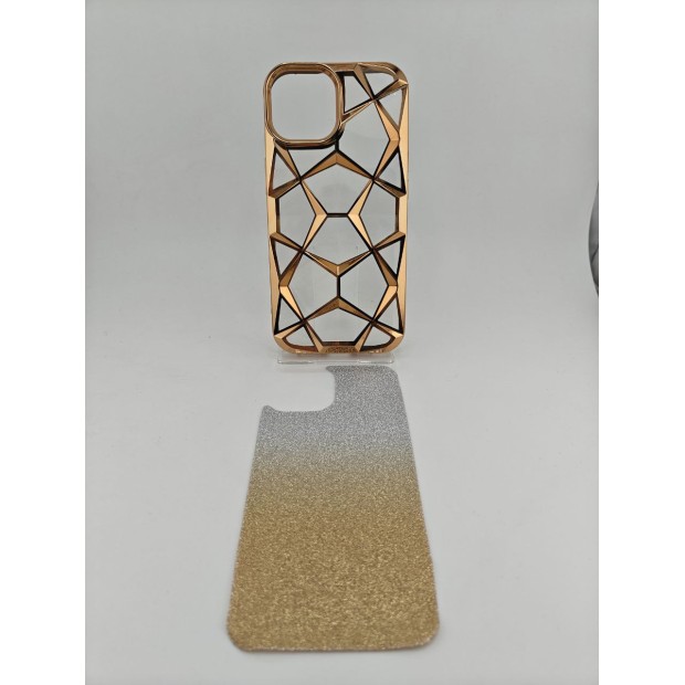 Чохол 3D Prism Metal для Apple iPhone 15 (Золотий) Чохол 3D Prism Metal для Apple iPhone 15 (Золотий)