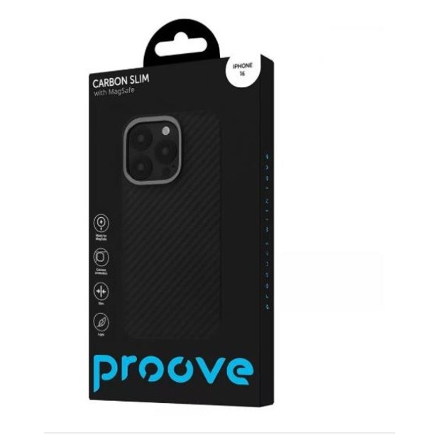 Накладка Proove Carbon Slim MagSafe Apple iPhone 17 (Black)