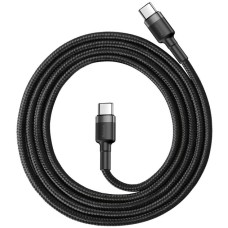 USB-кабель Baseus Cafule PD2.0 60W (1м) (Type-C to Type-C) (Чорний / Червоний) CATKLF-G91