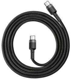 USB-кабель Baseus Cafule PD2.0 60W (1м) (Type-C to Type-C) (Чорний / Червоний) C..