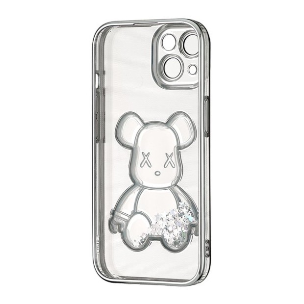 Чохол UMKU Bear Shine Apple iPhone 14 (Срібний)