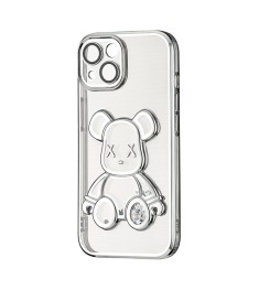 Чехол UMKU Bear Shine Apple iPhone 14 (Silver)