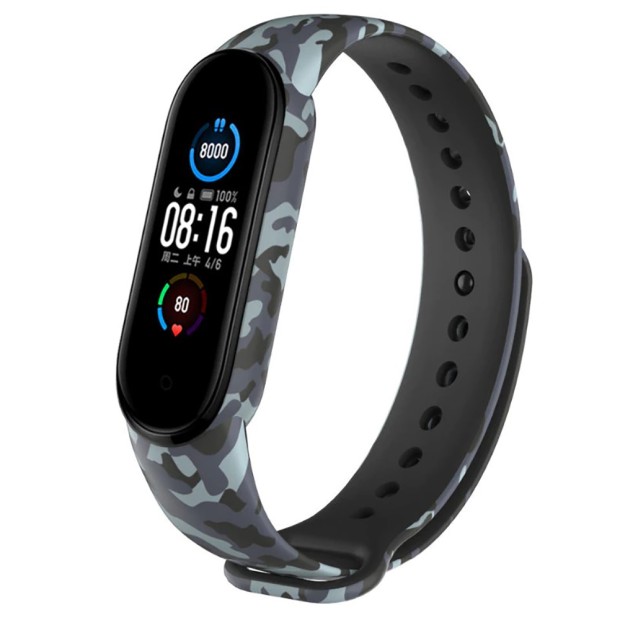 Ремешок Picture Design Xiaomi Mi Band 5 / Mi Band 6 / Mi Band 7 (2) Камуфляж Серый