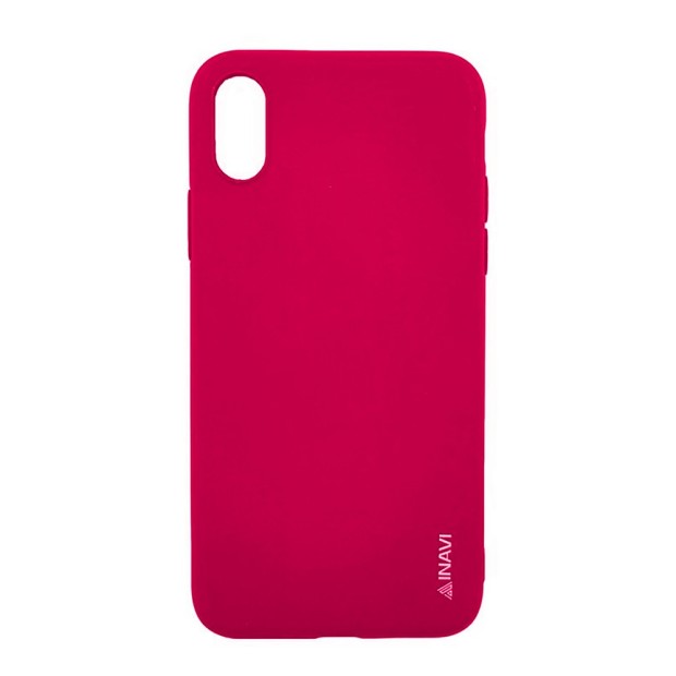 Силикон iNavi Color iPhone X / XS (розовый)