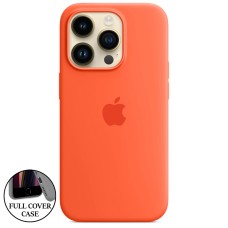 Силіконовий оригінальний чохол для Apple iPhone 14 Pro (11) Персиковий