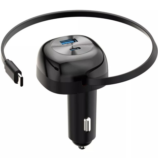 АЗУ-адаптер Proove Pulsar 65W (USB + Type-C) + встроенный Type-C кабель (Black) АЗУ-адаптер Proove Pulsar 65W (USB + Type-C) + встроенный Type-C кабель (Black)