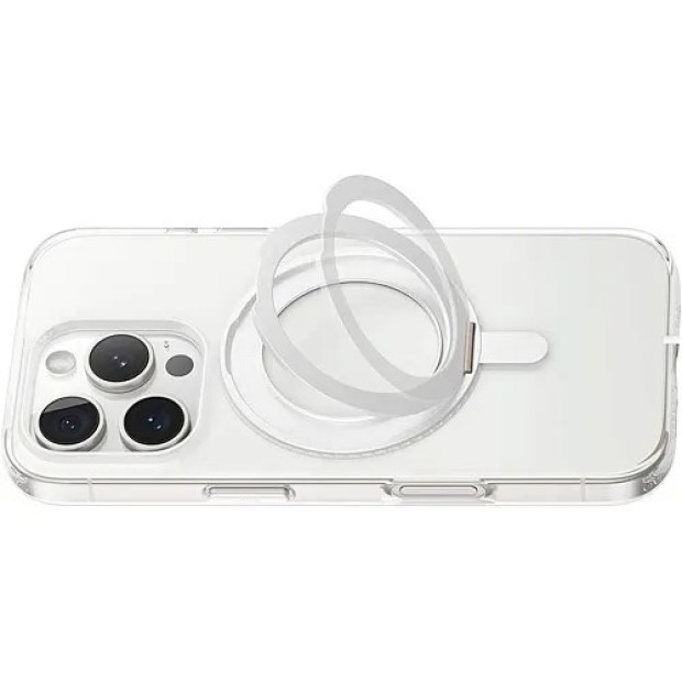 Blueo Crystal 360 Rotatable Stand with MagSafe Case for Apple iPhone 15 Pro Max (Transparent)