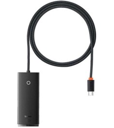 Адаптер USB HUB Baseus Lite Series (Type-C на 4 USB 3.0) (1м) (Чорний) WKQX03040..
