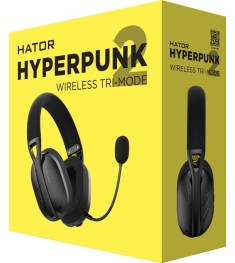 Провідні накладні навушники-гарнітура Hator Hyperpunk 2 Tri-mode (Чорні) (HTA-81..