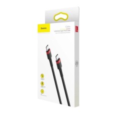 USB-кабель Baseus Cafule PD 2.0 60W (2m) (Type-C to Type-C) (Красный/Чёрный) CATKLF-H91